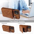 thumbnail image 6 of Dteck for iPhone 11 Wallet Case with Card Holder, Durable PU Leather Protective Magnetic Closure Flip Cover with Crossbody Adjustable Strap 360° Kickstand for Women Men,Brown, 6 of 10