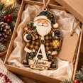Personalized Wooden Ornament Rustic Santa Christmas Gift - Walmart.com