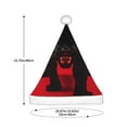 thumbnail image 3 of Balery Black Panther Red Background Pattern Santa Hat Christmas Hat Funny Christmas Hat Christmas Knitted Beanie Hat For Men Women Adult, 3 of 6