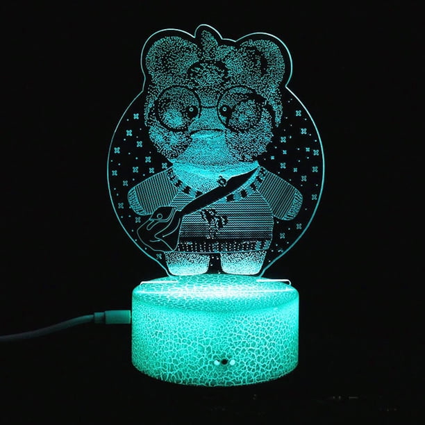 Lámpara nocturna Ducks Anime Decor 3D Illusion con 7 colores