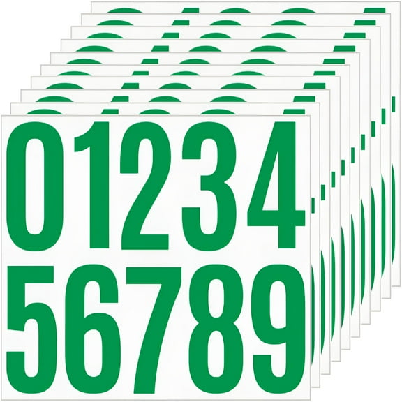 CCOCC 10 Sheets 100 Pcs Vinyl House Numbers for Mailbox,4 inch Self-Adhesive Number Stickers,Waterproof Mailbox Numbers Sticker for Mailbox,Window,Door,Business,Cars,Boats,Trash Can,Address Number