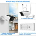 thumbnail image 2 of Moclever Outdoor Solar Security IP Camera, Wireless Battery Powered Camera, 1080P WiFi Surveillance Camera for Home with Night Vision, Two Way Audio, PIR Motion Detection, IP66 Waterproof, 2 of 10