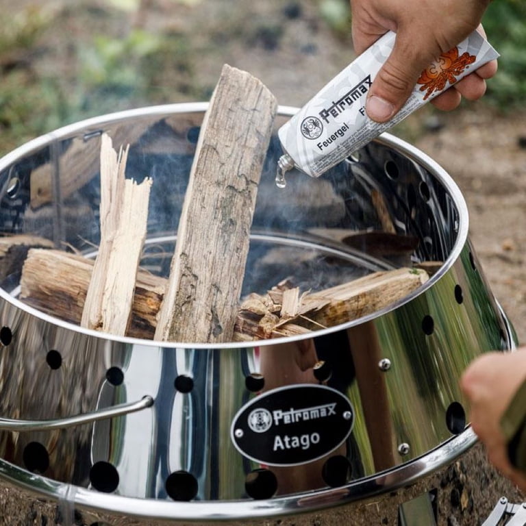 Petromax Camp Grill and Fire Bowl, Atago Portable Outdoor Camping Stove for  Charcoal or Wood Fuel, Stainless Steel - Walmart.com