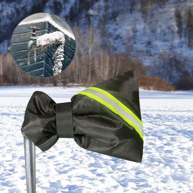 Fzsteel Outdoor Faucet Cover Winter Insulation Anti-Freeze Protection Oxford Cloth Material 8.26x5.9 Inches With Thick Filling Prevents Pipe Freezing And Damage Reusable For Cold Weather