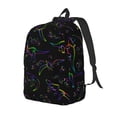 thumbnail image 1 of Saiise Dinosaur Print Laptop Backpack - Adjustable Shoulder Straps, Water-Resistant, Large Capacity, Stylish Design, Unisex for School, Office, Travel-Medium, 1 of 5