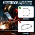 thumbnail image 3 of LUU-1 Inch D Rings Heavy Duty, 20Pcs Stainless Steel Welded D Ring Metal Semi Circular D Ring for Dog Collars Backpacks Webbing Straps Dee Rings for Hardware DIY Accessories_SAI, 3 of 7