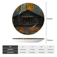 thumbnail image 2 of Daiia Rustic Cabin Autumn Forest Printed Pattern Ceramic Plate Dinner Plates Bone China Decorative Plates with Display Stand Art Ceramic Ornaments for Wall Hanging Decoration-10in, 2 of 6