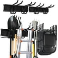 thumbnail image 5 of Heavy Duty Garage Storage Tool Organizer Especially for Heavy Tools, Thickened Hooks Tool Rack Wall Mount, 32" Tracks 4 Hooks, Hold up to 400 Lbs, 5 of 8