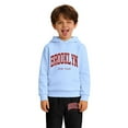 thumbnail image 4 of lnmuld Two Piece Stylish Boys Girls Outfit Solid Color Letter Graphic Hooded Pullover and Joggers Casual Set for Everyday Comfort Size:7-8 Years, 4 of 6