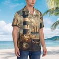 thumbnail image 3 of Disketp Vintage Nautical Lighthouse Hawaiian Shirts for Men,Mens Casual Short Sleeve Button Down Shirts Beach Shirt,Large, 3 of 7