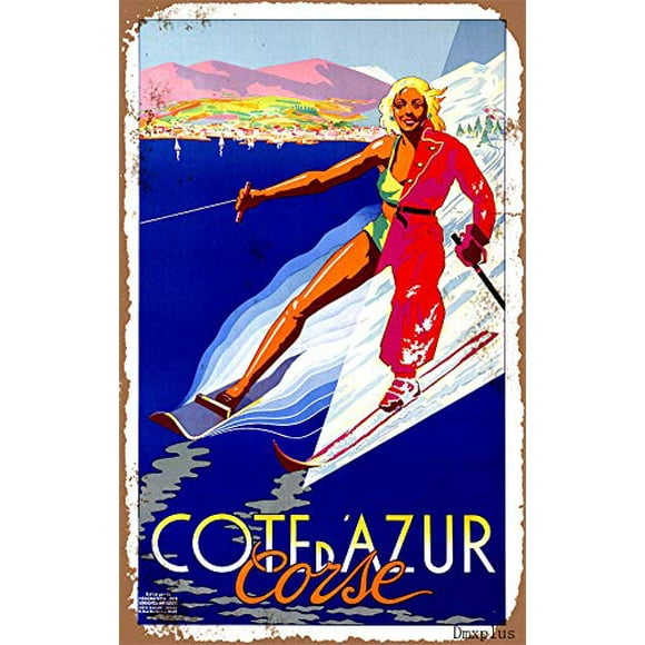 Water Skiing Vintage Bar Signs Tin Sign Vintage 16" x 12"