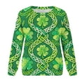 thumbnail image 4 of Nuoqisi Chandail de la Saint-Patrick pour Femmes Trèfle Imprimé Manches Longues, 4 of 7