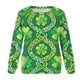 thumbnail image 4 of Xuyuer Womens St Patrick's Day Sweatshirt Shirt Shamrock Clover Printed Long Sleeve Pullover Tops, 4 of 7
