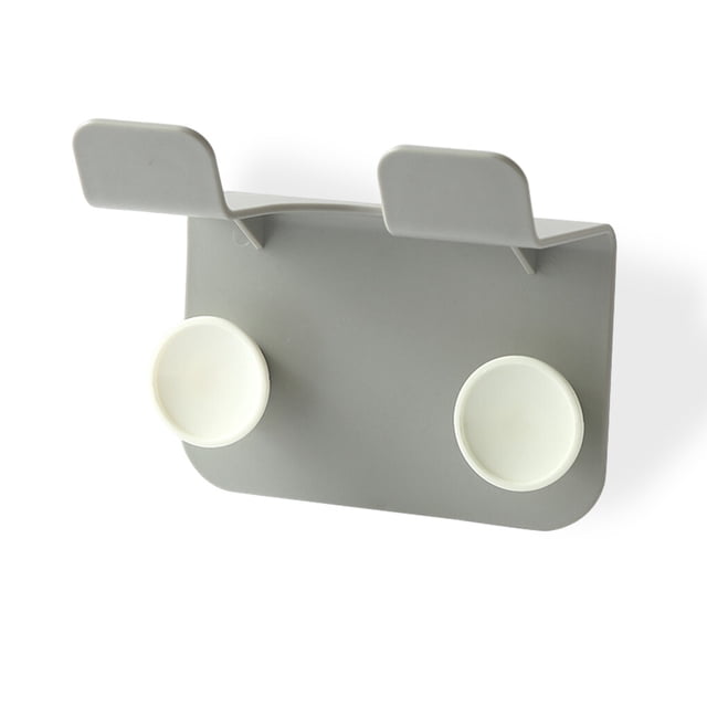 Yuarrent Soporte de pared para secador de pelo, soporte autoadhesivo para cepillos de peluquería, estante de almacenamiento para dormitorio y Almacenamiento y organización del hogar gris