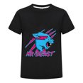 thumbnail image 1 of Playera MrBeast Niño Niña Casual Moda Verano Pantera Azul Ropa Infantil Algodón Cómoda Regalo Estampado Estilo Juvenil Fans, 1 of 4