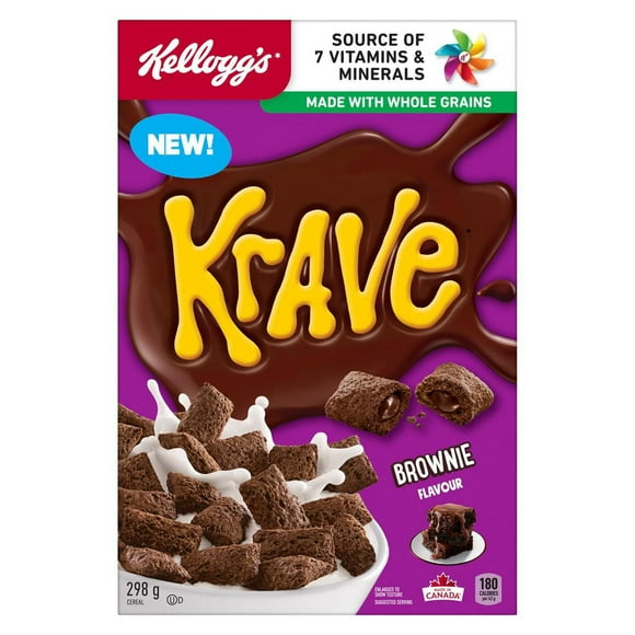 Kellogg's® Krave® Brownie Flavour Cereal 298 g, Brownie flavour