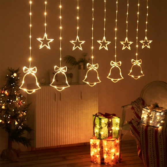 Christmas Clearance Iumwxz Christmas Window Light Decoration USB Powered Hanging Yellow Glowing Hanging LED Light Christmas Decorations Kids Christmas Gifts