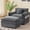 Grey+Ottoma, variant on Arouseden Black Oversized Chair Set of 2,Big Chenille Armchair,Oversized Single Sofa Chair with Wide and Deep Seat,Extra Large Living Room Chairs Set of 2