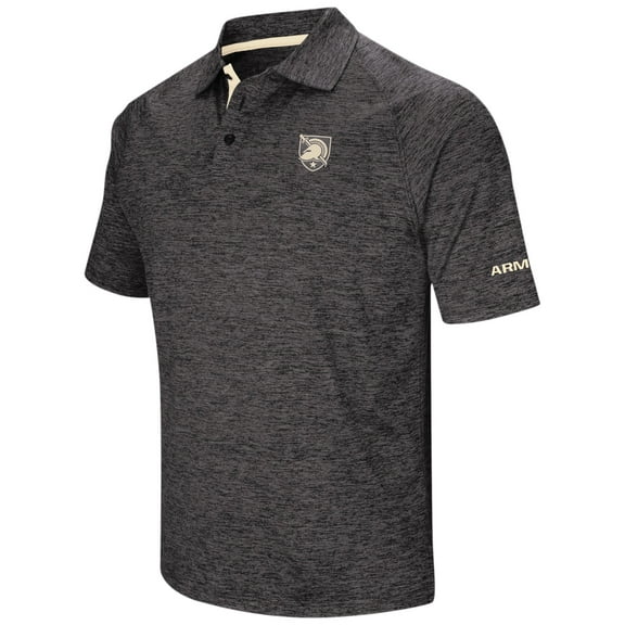 Men's Colosseum Black Army Black Knights Big & Tall Down Swing Polo