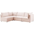 thumbnail image 2 of Meridian Furniture Jacob Pink Velvet Modular Sectional, 2 of 15
