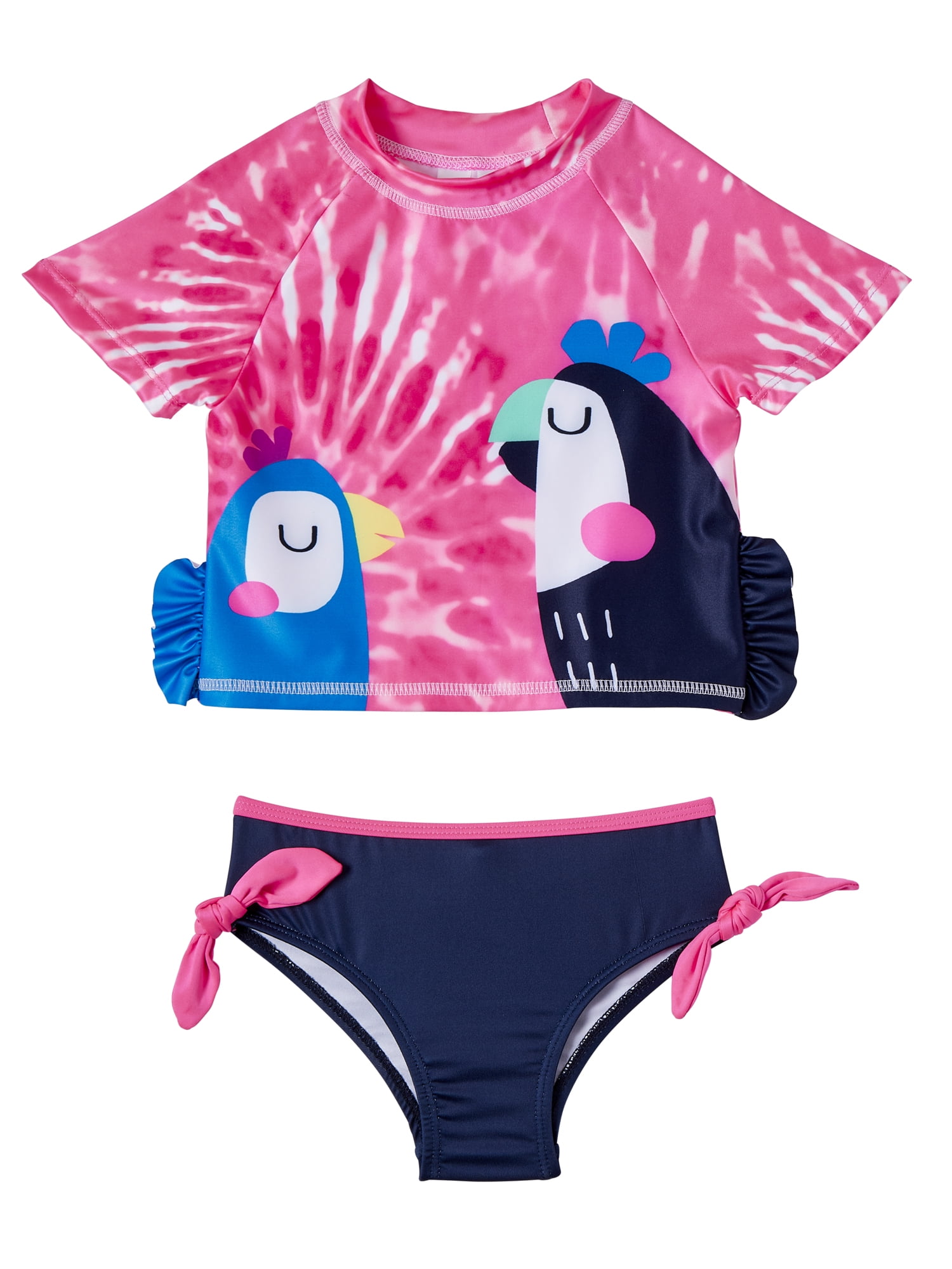 Op Girls Size 2T Tie Dye Butterfly Rashguard 2-Piece Swimsuit Swim Set 
