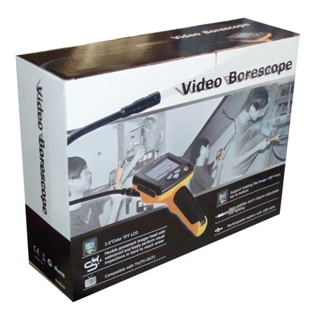 CEM BS-100 3" LCD Video Borescope 17mm x 1M Gooseneck with TV-out