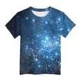thumbnail image 4 of Hessimy Girls Short Sleeve T Shirts Kids Summer Oversized Tops Casual Crewneck Basic Tees,Relaxed Fit(Light Blue,6-7 Years), 4 of 4
