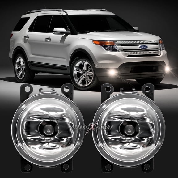 AUTOXBERT 2x Fog Light Fit for Ford Explorer 2011-2015 Front Bumper Fog Lamp Driving