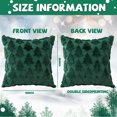 thumbnail image 3 of Fundas de almohada decorativas con diseño de árbol de Navidad verde de 18" x 18", 2 unidades, 3 of 8