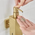 thumbnail image 3 of 304 Brushed Stainless Steel Manual Soap Dispenser Wall Mounted Golden Black Square Round Soap Dispenser for Hotel Bathrooms (B-Silver-Punched), 3 of 7