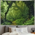 thumbnail image 2 of PRATYUS Misty Forest Tapestry Magical Nature Green Tree Wall Tapestry Rainforest Landscape Tapestry Wall Hanging Bohemian Psychedelic Tapestry for Bedroom Living Room Dorm Painting, 2 of 6