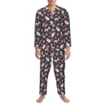 thumbnail image 3 of Picia Funny Dogs Pattern Men’s Long-Sleeve Sleepwear Set - Soft 2-Piece Loungewear with Pockets, Comfy PJs for Relaxing Nights-Large, 3 of 7