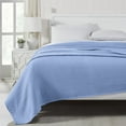 thumbnail image 2 of Lightning Deals Prime 100% Cotton Blanket for Bed - Breathable and Soft, Waffle Weave Blanket for Summer Spring, Soft Lightweight Breathable Bed Blanket for All Season, 66x90 Inches Blue, 2 of 7