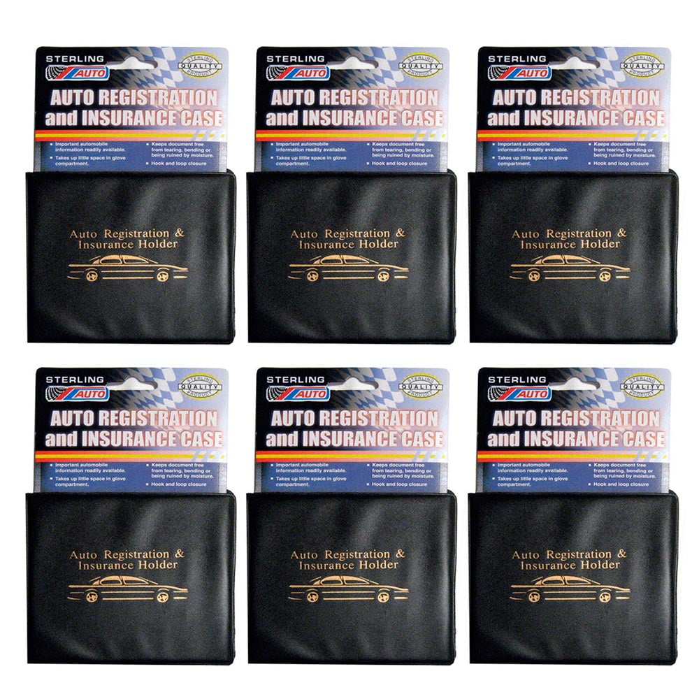 6 Pc Auto Car Truck Registration Insurance Document Holder