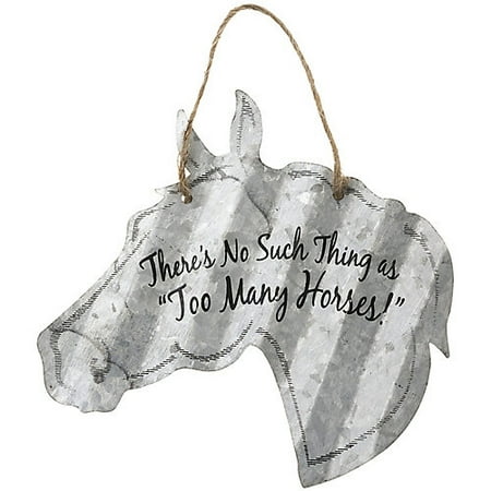 - Horse Shaped Metal Sign 5in Theres No Such Thing
