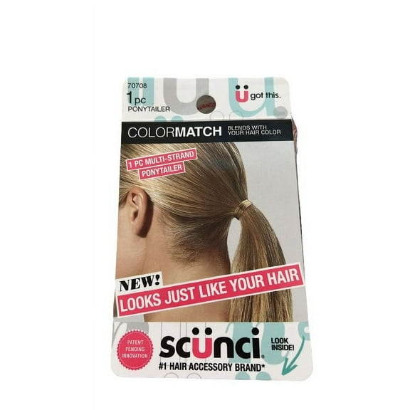 Scunci Hair Tie Ponytail Color Blonde