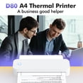 thumbnail image 3 of Tignapoo D80 A4 Thermal Printer with Bluetooth & USB, 203dpi, Multi-Size Printing (2in-8.5in), Tattoo/Web/Text/Image/Exam Printing, Built-in Battery, Includes A4 Paper Roll, Black, 3 of 6