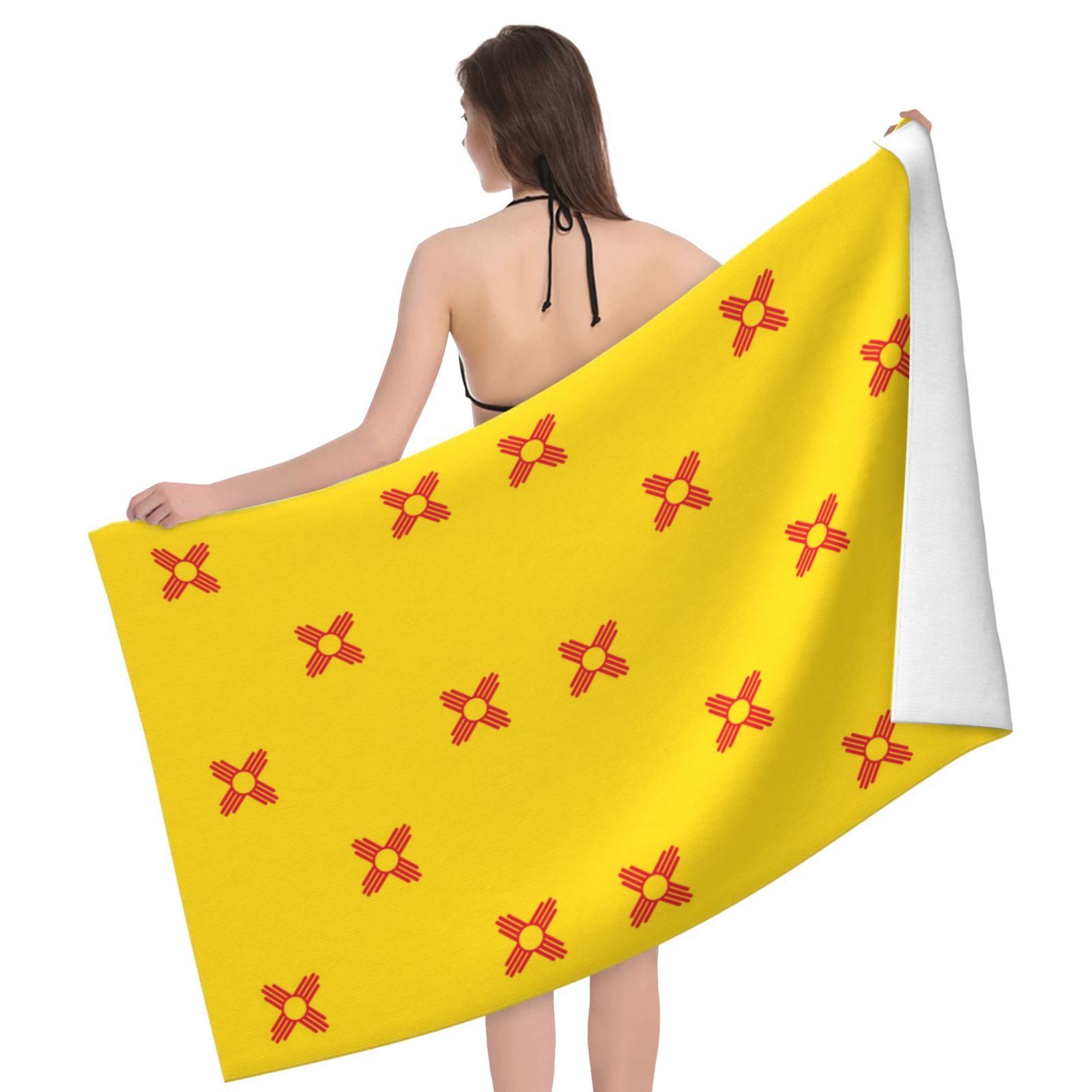 New Mexico State Flag Beach Towel Sandproof Quick Dry Microfiber Bath