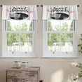 thumbnail image 2 of LALILO Kitchen Curtain Valance Cute Cat And Sweet Dreams Rod Pocket Window Curtain 52"x 18" Set of 2, 2 of 5