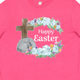 thumbnail image 4 of Inktastic Happy Easter with Cross and Flowers Youth T-Shirt, 4 of 5