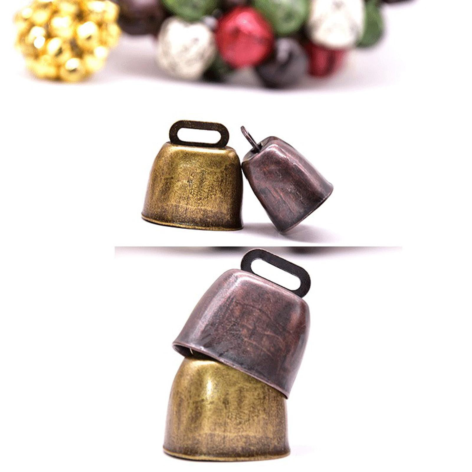 Vintage Style Grazing Bell Wind Chime Pendant Loudly Calling Small Metal Cow Bell Ornament Horse Dog Pets Accessories , Bronze Color, Women's, Size