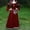 Red, variant on Hvot&aat Women's Medieval Dress Victorian Costume Renaissance Long Sleeve Maxi Dresses Costumes Irish Over Cosplay Retro Gown