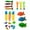Multicolore, variante sur QIPOPIQ Jouets de Plongée, Jouets de Piscine avec Anneaux de Nage, Bâtons de Plongée, Anneaux, Gemme, Pieuvre, Torpille