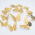 thumbnail image 4 of JJKBVCLO Metal Texture 3D Stereoscopic Hollow Simulation Butterfly Wall Stickers 12 PCs, 4 of 5