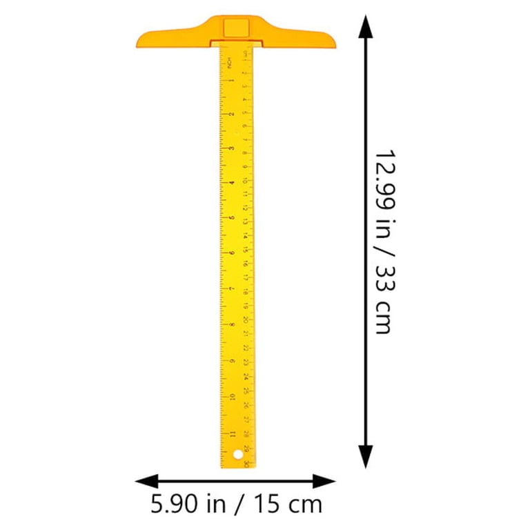 T Set Ruler T Square Rulers 4-Piece T-Square Ruler Set - Double Scale Measuring ...