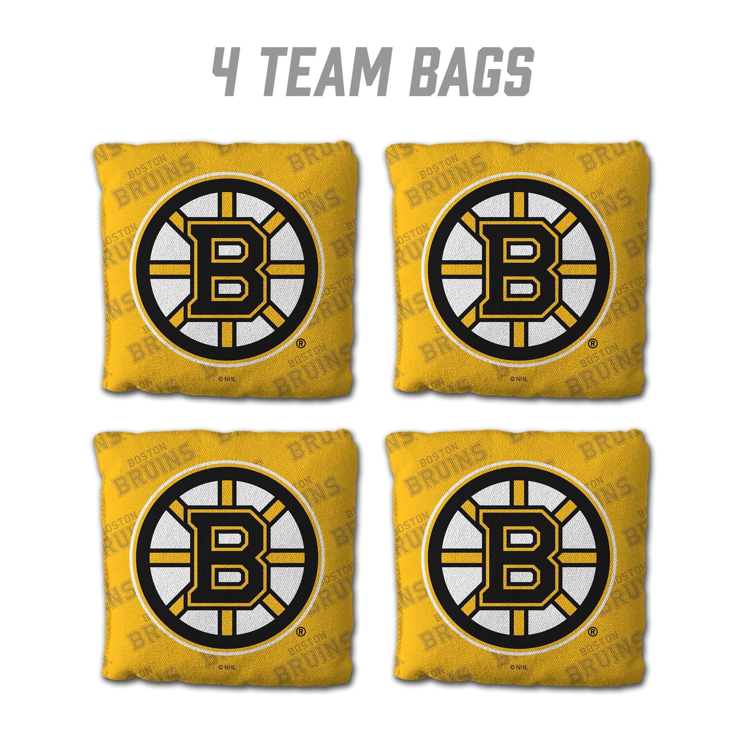 NHL Boston Bruins Cornhole Bags - 4PK - Yellow