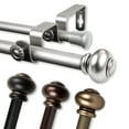 thumbnail image 1 of 5/8" Dia Adjustable 48"-84" double curtain rod with Henrietta Finials - Antique Light Gold,(5788-484D), 1 of 3