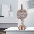 thumbnail image 2 of Portavelas de cristal, candelabros dorados, centros de mesa, velas votivas Diámetro 114 cm Altura 36 cm, 2 of 9