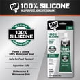 thumbnail image 3 of All Purpose 100% Silicone Adhesive Sealant, Clear, 2.8 oz (7079800755), 3 of 4