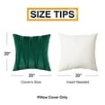thumbnail image 4 of Top Finel Decorative Hand-Made Throw Pillow Covers for Couch Bed Soft Particles Striped Velvet Solid Cushion Covers 20 x 20 inches 50 x 50 cm, Pack of 2, Dark Green, 4 of 6